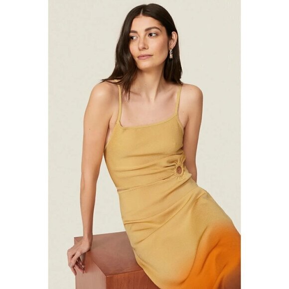 Sandro Aja Dress Orange Womens Size FR 38 US - Picture 15 of 16